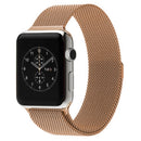 For Apple Watch 42mm Milanese Loop Magnetic Stainless Steel Watch Band(Rose Gold)