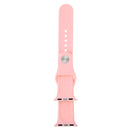 For Apple Watch Series 7 41mm / 6 & SE & 5 & 4 40mm / 3 & 2 & 1 38mm High-performance Ordinary & Longer Rubber Sport Watch Band with Pin-and-tuck Closure(Pink)