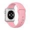 For Apple Watch Series 7 41mm / 6 & SE & 5 & 4 40mm / 3 & 2 & 1 38mm High-performance Ordinary & Longer Rubber Sport Watch Band with Pin-and-tuck Closure(Pink)