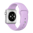 For Apple Watch Series 7 41mm / 6 & SE & 5 & 4 40mm / 3 & 2 & 1 38mm High-performance Ordinary & Longer Rubber Sport Watch Band with Pin-and-tuck Closure(Purple)