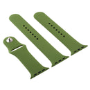 For Apple Watch Series 7 45mm / 6 & SE & 5 & 4 44mm / 3 & 2 & 1 42mm High-performance Ordinary & Longer Rubber Sport Watch Band with Pin-and-tuck Closure (Pinewood Green)