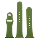For Apple Watch Series 7 45mm / 6 & SE & 5 & 4 44mm / 3 & 2 & 1 42mm High-performance Ordinary & Longer Rubber Sport Watch Band with Pin-and-tuck Closure (Pinewood Green)