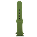 For Apple Watch Series 7 45mm / 6 & SE & 5 & 4 44mm / 3 & 2 & 1 42mm High-performance Ordinary & Longer Rubber Sport Watch Band with Pin-and-tuck Closure (Pinewood Green)