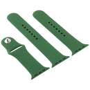 For Apple Watch Series 7 45mm / 6 & SE & 5 & 4 44mm / 3 & 2 & 1 42mm High-performance Ordinary & Longer Rubber Sport Watch Band with Pin-and-tuck Closure (Forest Green)