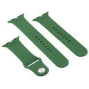 For Apple Watch Series 7 45mm / 6 & SE & 5 & 4 44mm / 3 & 2 & 1 42mm High-performance Ordinary & Longer Rubber Sport Watch Band with Pin-and-tuck Closure (Forest Green)