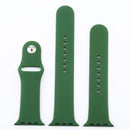 For Apple Watch Series 7 45mm / 6 & SE & 5 & 4 44mm / 3 & 2 & 1 42mm High-performance Ordinary & Longer Rubber Sport Watch Band with Pin-and-tuck Closure (Forest Green)