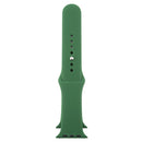 For Apple Watch Series 7 45mm / 6 & SE & 5 & 4 44mm / 3 & 2 & 1 42mm High-performance Ordinary & Longer Rubber Sport Watch Band with Pin-and-tuck Closure (Forest Green)