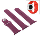 For Apple Watch Series 7 45mm / 6 & SE & 5 & 4 44mm / 3 & 2 & 1 42mm High-performance Ordinary & Longer Rubber Sport Watch Band with Pin-and-tuck Closure(Violet)