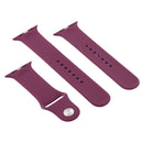 For Apple Watch Series 7 45mm / 6 & SE & 5 & 4 44mm / 3 & 2 & 1 42mm High-performance Ordinary & Longer Rubber Sport Watch Band with Pin-and-tuck Closure(Violet)