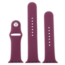For Apple Watch Series 7 45mm / 6 & SE & 5 & 4 44mm / 3 & 2 & 1 42mm High-performance Ordinary & Longer Rubber Sport Watch Band with Pin-and-tuck Closure(Violet)