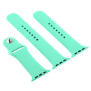 For Apple Watch Series 7 45mm / 6 & SE & 5 & 4 44mm / 3 & 2 & 1 42mm High-performance Ordinary & Longer Rubber Sport Watch Band with Pin-and-tuck Closure(Leave Fragrant Green)