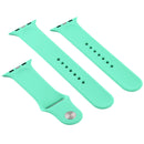 For Apple Watch Series 7 45mm / 6 & SE & 5 & 4 44mm / 3 & 2 & 1 42mm High-performance Ordinary & Longer Rubber Sport Watch Band with Pin-and-tuck Closure(Leave Fragrant Green)