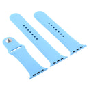 For Apple Watch Series 7 45mm / 6 & SE & 5 & 4 44mm / 3 & 2 & 1 42mm High-performance Ordinary & Longer Rubber Sport Watch Band with Pin-and-tuck Closure(Chrysanthemum Blue)