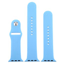 For Apple Watch Series 7 45mm / 6 & SE & 5 & 4 44mm / 3 & 2 & 1 42mm High-performance Ordinary & Longer Rubber Sport Watch Band with Pin-and-tuck Closure(Chrysanthemum Blue)