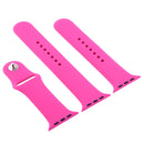 For Apple Watch Series 7 45mm / 6 & SE & 5 & 4 44mm / 3 & 2 & 1 42mm High-performance Ordinary & Longer Rubber Sport Watch Band with Pin-and-tuck Closure(Barbie Powder)