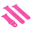 For Apple Watch Series 7 45mm / 6 & SE & 5 & 4 44mm / 3 & 2 & 1 42mm High-performance Ordinary & Longer Rubber Sport Watch Band with Pin-and-tuck Closure(Barbie Powder)