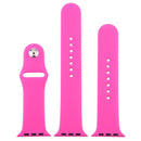 For Apple Watch Series 7 45mm / 6 & SE & 5 & 4 44mm / 3 & 2 & 1 42mm High-performance Ordinary & Longer Rubber Sport Watch Band with Pin-and-tuck Closure(Barbie Powder)