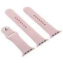 For Apple Watch Series 7 45mm / 6 & SE & 5 & 4 44mm / 3 & 2 & 1 42mm High-performance Ordinary & Longer Rubber Sport Watch Band with Pin-and-tuck Closure (Sand Pink)