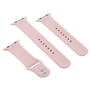 For Apple Watch Series 7 45mm / 6 & SE & 5 & 4 44mm / 3 & 2 & 1 42mm High-performance Ordinary & Longer Rubber Sport Watch Band with Pin-and-tuck Closure (Sand Pink)