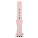For Apple Watch Series 7 45mm / 6 & SE & 5 & 4 44mm / 3 & 2 & 1 42mm High-performance Ordinary & Longer Rubber Sport Watch Band with Pin-and-tuck Closure (Sand Pink)