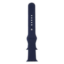 For Apple Watch Series 7 45mm / 6 & SE & 5 & 4 44mm / 3 & 2 & 1 42mm High-performance Ordinary & Longer Rubber Sport Watch Band with Pin-and-tuck Closure(Dark Blue)