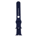 For Apple Watch Series 7 45mm / 6 & SE & 5 & 4 44mm / 3 & 2 & 1 42mm High-performance Ordinary & Longer Rubber Sport Watch Band with Pin-and-tuck Closure(Dark Blue)