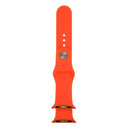 For Apple Watch Series 7 45mm / 6 & SE & 5 & 4 44mm / 3 & 2 & 1 42mm High-performance Ordinary & Longer Rubber Sport Watch Band with Pin-and-tuck Closure(Orange)
