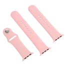 For Apple Watch Series 7 45mm / 6 & SE & 5 & 4 44mm / 3 & 2 & 1 42mm High-performance Ordinary & Longer Rubber Sport Watch Band with Pin-and-tuck Closure(Pink)