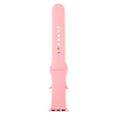 For Apple Watch Series 7 45mm / 6 & SE & 5 & 4 44mm / 3 & 2 & 1 42mm High-performance Ordinary & Longer Rubber Sport Watch Band with Pin-and-tuck Closure(Pink)