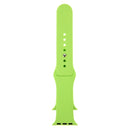 For Apple Watch Series 7 45mm / 6 & SE & 5 & 4 44mm / 3 & 2 & 1 42mm High-performance Ordinary & Longer Rubber Sport Watch Band with Pin-and-tuck Closure(Green)