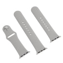 For Apple Watch Series 7 45mm / 6 & SE & 5 & 4 44mm / 3 & 2 & 1 42mm High-performance Ordinary & Longer Rubber Sport Watch Band with Pin-and-tuck Closure(Grey)