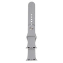 For Apple Watch Series 7 45mm / 6 & SE & 5 & 4 44mm / 3 & 2 & 1 42mm High-performance Ordinary & Longer Rubber Sport Watch Band with Pin-and-tuck Closure(Grey)