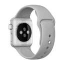 For Apple Watch Series 7 45mm / 6 & SE & 5 & 4 44mm / 3 & 2 & 1 42mm High-performance Ordinary & Longer Rubber Sport Watch Band with Pin-and-tuck Closure(Grey)
