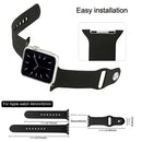 For Apple Watch Series 7 45mm / 6 & SE & 5 & 4 44mm / 3 & 2 & 1 42mm High-performance Ordinary & Longer Rubber Sport Watch Band with Pin-and-tuck Closure(Grey)