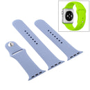 For Apple Watch Series 7 45mm / 6 & SE & 5 & 4 44mm / 3 & 2 & 1 42mm High-performance Ordinary & Longer Rubber Sport Watch Band with Pin-and-tuck Closure(Lavender Grey)
