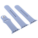 For Apple Watch Series 7 45mm / 6 & SE & 5 & 4 44mm / 3 & 2 & 1 42mm High-performance Ordinary & Longer Rubber Sport Watch Band with Pin-and-tuck Closure(Lavender Grey)