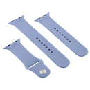 For Apple Watch Series 7 45mm / 6 & SE & 5 & 4 44mm / 3 & 2 & 1 42mm High-performance Ordinary & Longer Rubber Sport Watch Band with Pin-and-tuck Closure(Lavender Grey)