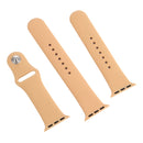 For Apple Watch Series 7 45mm / 6 & SE & 5 & 4 44mm / 3 & 2 & 1 42mm High-performance Ordinary & Longer Rubber Sport Watch Band with Pin-and-tuck Closure(Khaki)