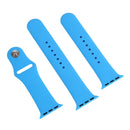 For Apple Watch Series 7 45mm / 6 & SE & 5 & 4 44mm / 3 & 2 & 1 42mm High-performance Ordinary & Longer Rubber Sport Watch Band with Pin-and-tuck Closure(Blue)