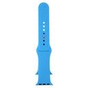 For Apple Watch Series 7 45mm / 6 & SE & 5 & 4 44mm / 3 & 2 & 1 42mm High-performance Ordinary & Longer Rubber Sport Watch Band with Pin-and-tuck Closure(Blue)
