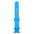 For Apple Watch Series 7 45mm / 6 & SE & 5 & 4 44mm / 3 & 2 & 1 42mm High-performance Ordinary & Longer Rubber Sport Watch Band with Pin-and-tuck Closure(Blue)