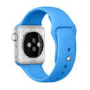 For Apple Watch Series 7 45mm / 6 & SE & 5 & 4 44mm / 3 & 2 & 1 42mm High-performance Ordinary & Longer Rubber Sport Watch Band with Pin-and-tuck Closure(Blue)