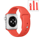 For Apple Watch Series 7 45mm / 6 & SE & 5 & 4 44mm / 3 & 2 & 1 42mm High-performance Ordinary & Longer Rubber Sport Watch Band with Pin-and-tuck Closure(Magenta)