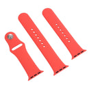 For Apple Watch Series 7 45mm / 6 & SE & 5 & 4 44mm / 3 & 2 & 1 42mm High-performance Ordinary & Longer Rubber Sport Watch Band with Pin-and-tuck Closure(Magenta)