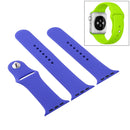 For Apple Watch Series 7 45mm / 6 & SE & 5 & 4 44mm / 3 & 2 & 1 42mm High-performance Ordinary & Longer Rubber Sport Watch Band with Pin-and-tuck Closure(Deep Royal Blue)