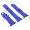 For Apple Watch Series 7 45mm / 6 & SE & 5 & 4 44mm / 3 & 2 & 1 42mm High-performance Ordinary & Longer Rubber Sport Watch Band with Pin-and-tuck Closure(Deep Royal Blue)