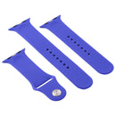 For Apple Watch Series 7 45mm / 6 & SE & 5 & 4 44mm / 3 & 2 & 1 42mm High-performance Ordinary & Longer Rubber Sport Watch Band with Pin-and-tuck Closure(Deep Royal Blue)