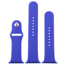 For Apple Watch Series 7 45mm / 6 & SE & 5 & 4 44mm / 3 & 2 & 1 42mm High-performance Ordinary & Longer Rubber Sport Watch Band with Pin-and-tuck Closure(Deep Royal Blue)