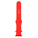 For Apple Watch Series 7 45mm / 6 & SE & 5 & 4 44mm / 3 & 2 & 1 42mm High-performance Ordinary & Longer Rubber Sport Watch Band with Pin-and-tuck Closure(Red)