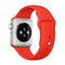 For Apple Watch Series 7 45mm / 6 & SE & 5 & 4 44mm / 3 & 2 & 1 42mm High-performance Ordinary & Longer Rubber Sport Watch Band with Pin-and-tuck Closure(Red)